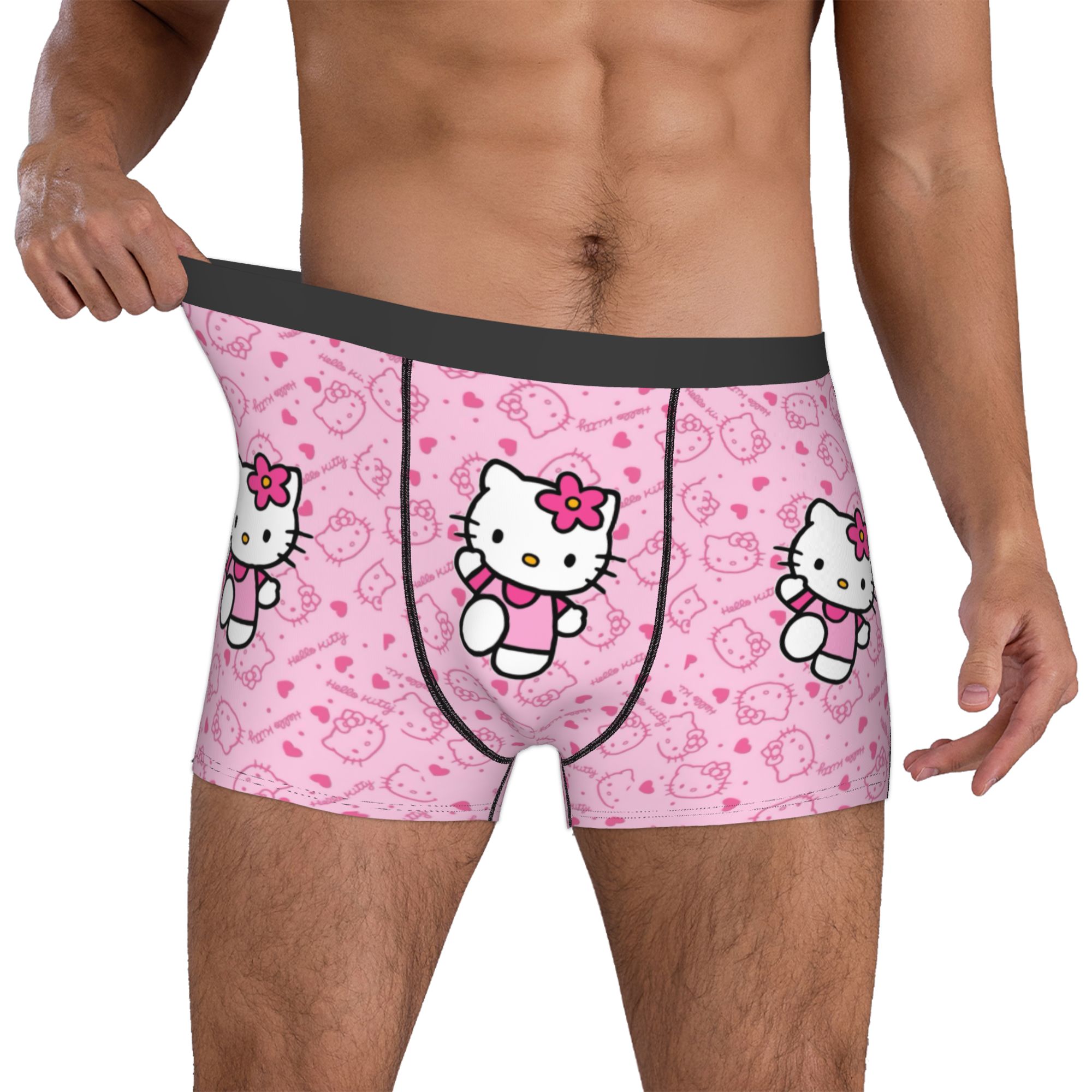Boyshort Underwear - Culottes Boxer Imprimées Rose Kawaii Dessin